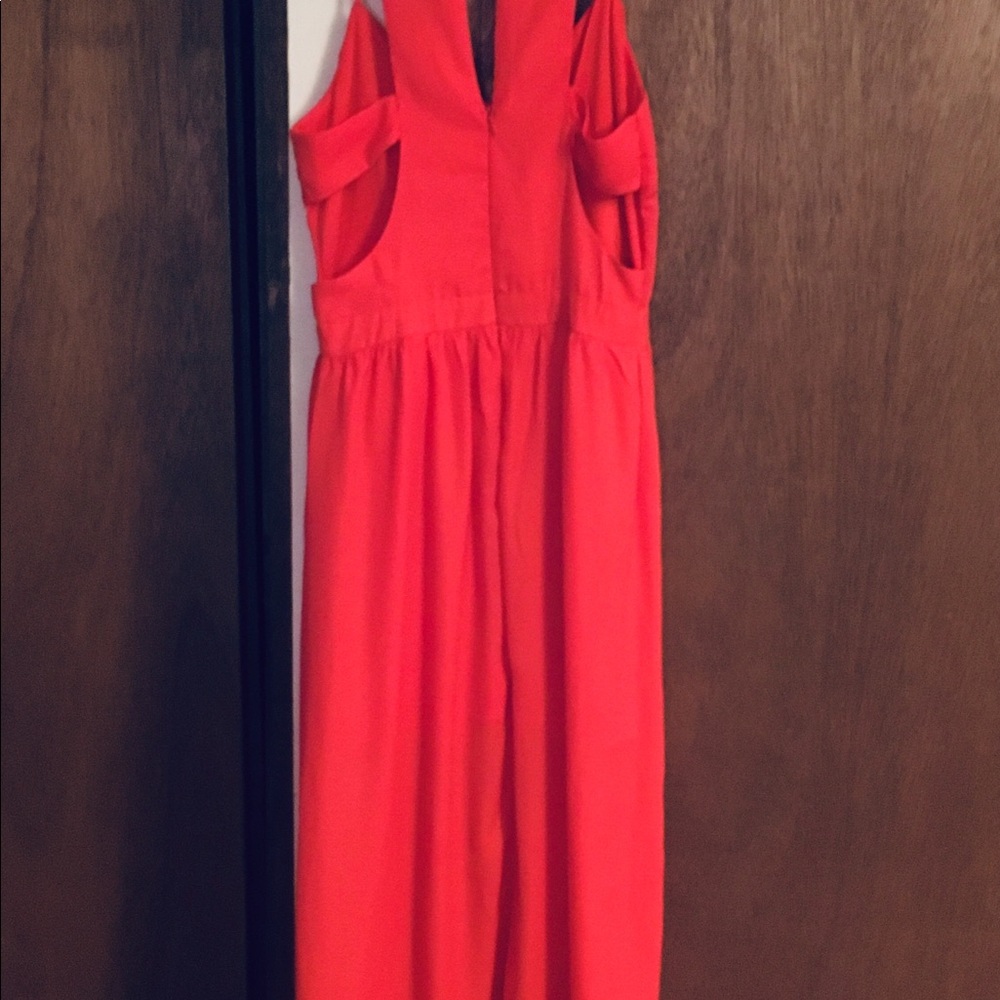 Long orange/poppy colored summer dress